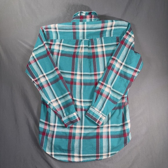 Allen Solly Shirt Mens Medium Kirk Flannel Plaid Button Up Casual Preppy - Picture 8 of 8